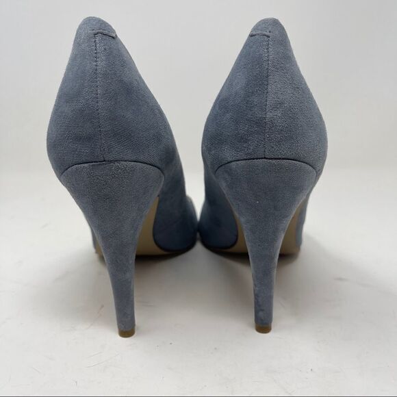 Nine West Smolder Blue Suede Pumps Shoes Women's Size 8M Round Toe - Picture 6 of 10